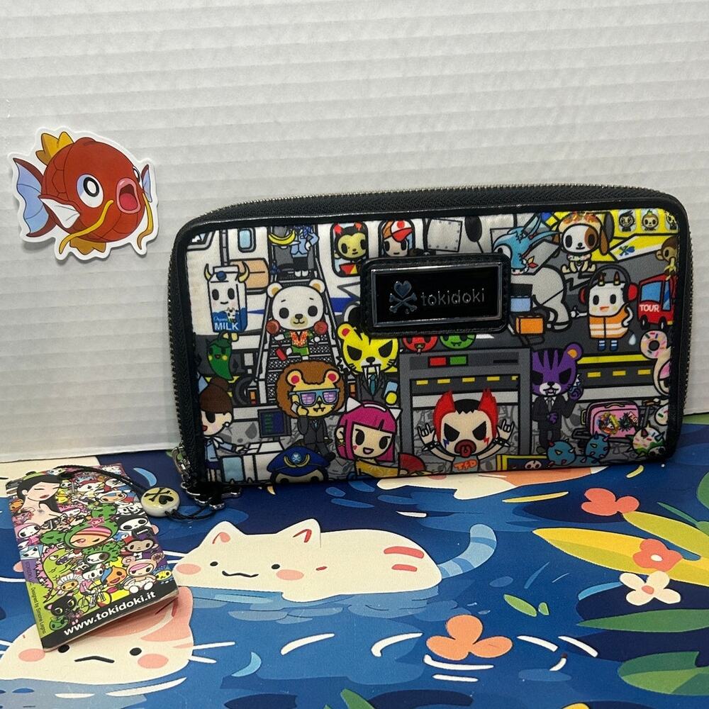 Tokidoki Long Zipper Wallet Coin Airport Travel Pattern